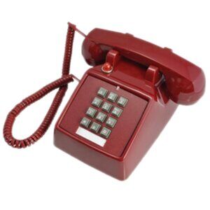 Red Bittle Courtesy Landline Telephone - tested, works!